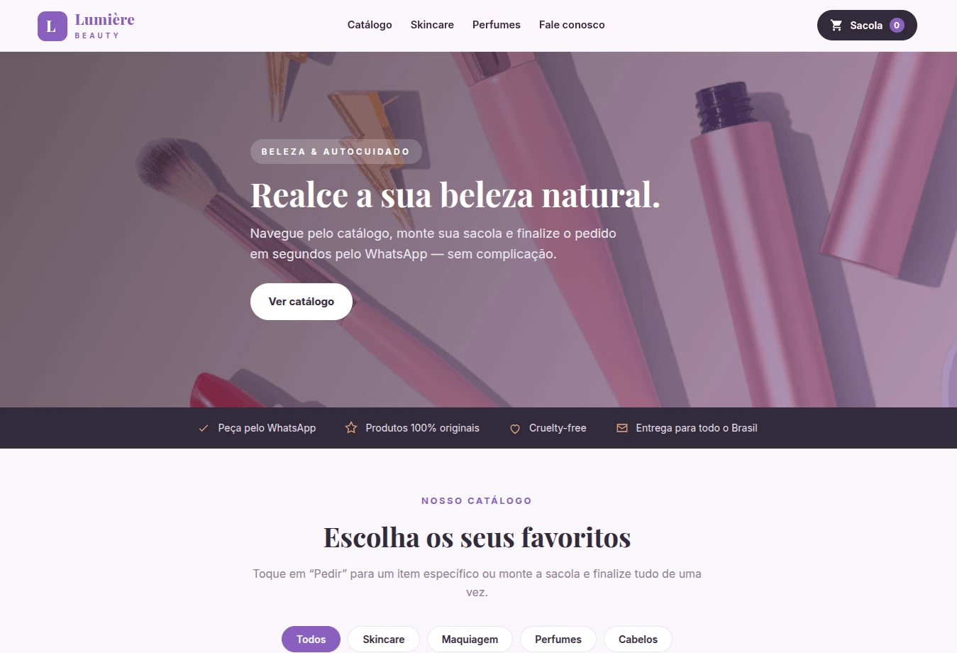 Catálogo digital de cosméticos