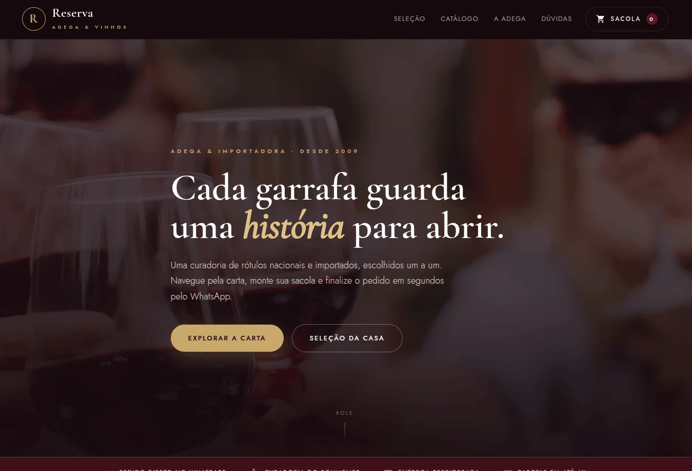 Catálogo digital de adega e vinhos