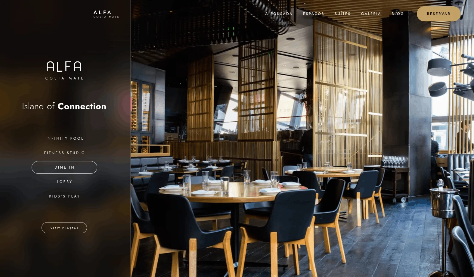 Modelo de site para pousada de alto luxo